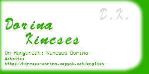 dorina kincses business card